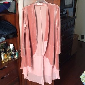 Velvet open front cardigan - duster size M